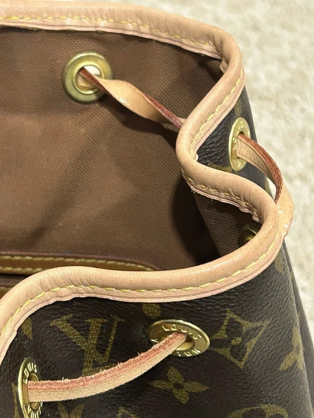 Louis Vuitton Montsouris MM Monogram Drawstring Backpack